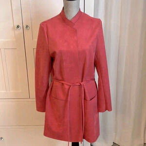 H&M NWOT Faux Suede Jacket Tie Belt Limited Edition, Size 10